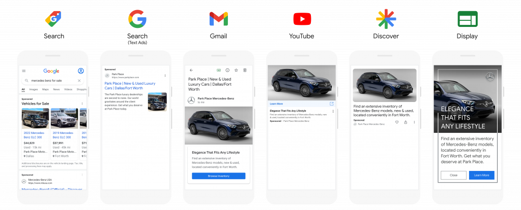 Google Vehicle Ads Beispiel Partner Netzwerk